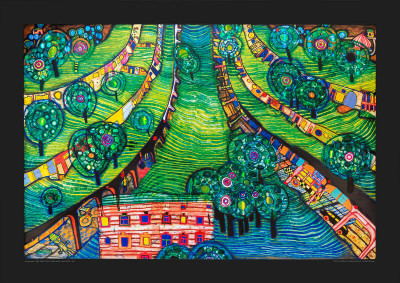 Grøn by af Friedensreich Hundertwasser